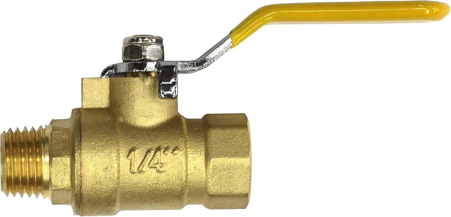 Lead-Free Forged Brass Air Compressor Shut Off Valve, 1/4 in