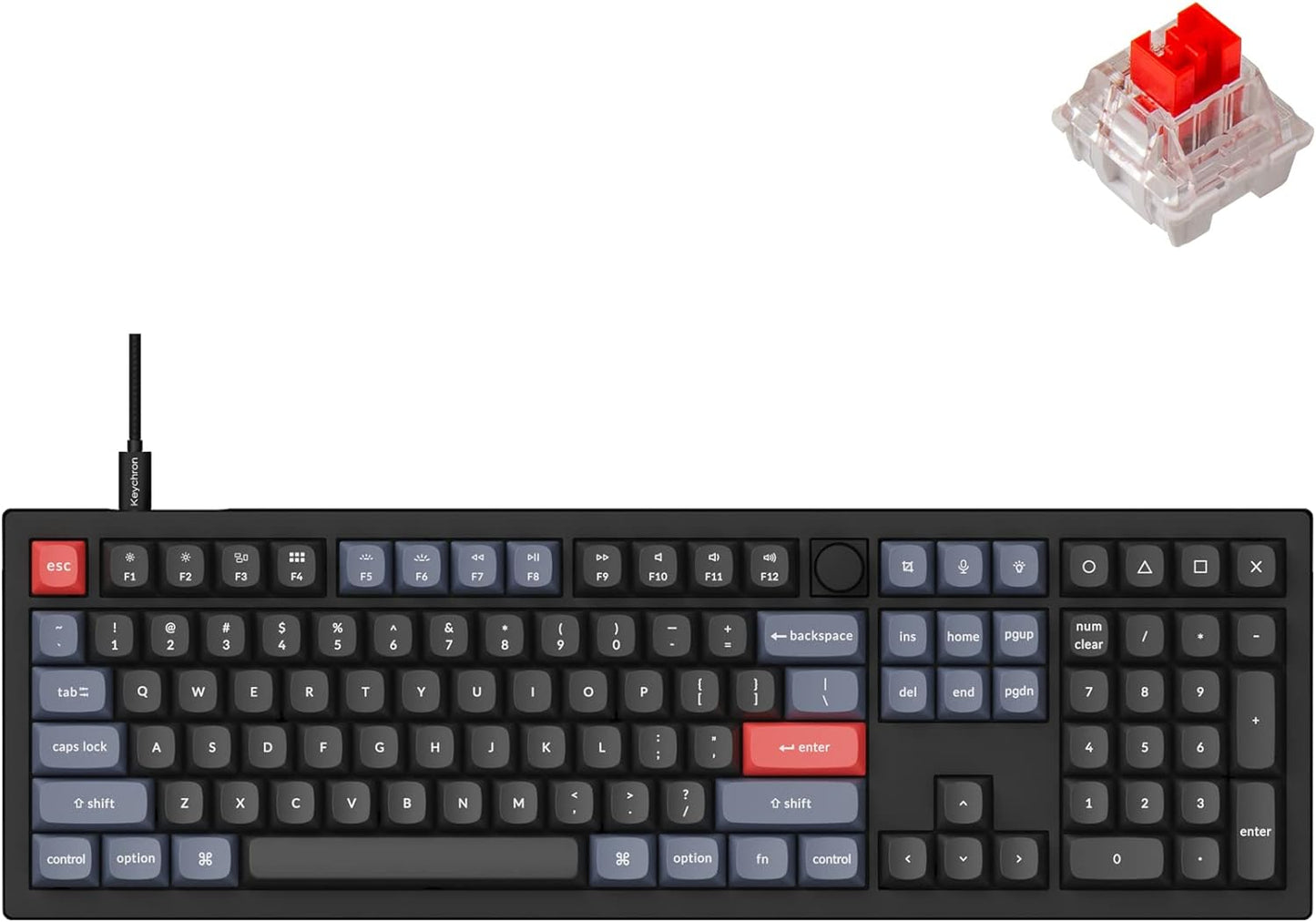 Keychron V6 Wired Custom Mechanical Keyboard with Hot-Swap