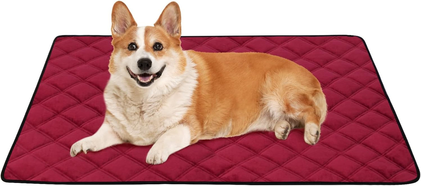 Self Warming Dog Bed for Indoor and Outdoor Use - Deep Red