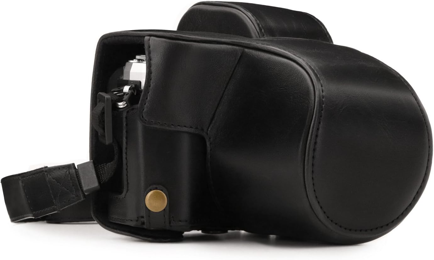 MegaGear Olympus OM-D E-M10 Mark III Leather Case with Strap