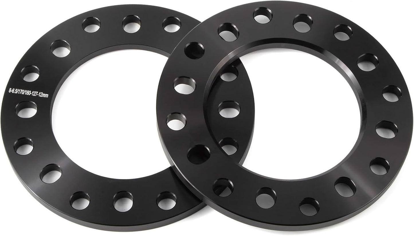 JiiinMiiin 2pcs 8 Lug 12mm Universal Wheel Spacers for Trucks