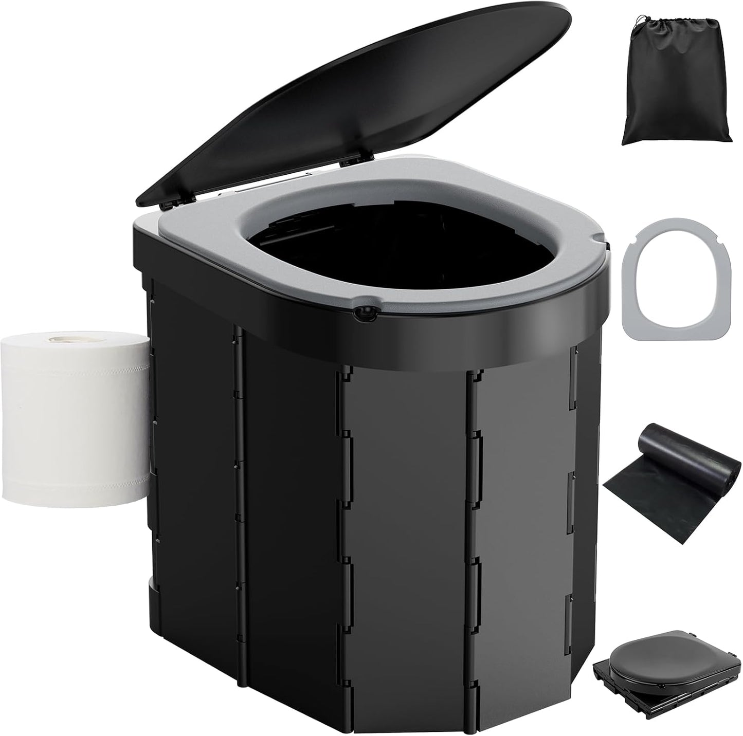 Portable Folding Camping Toilet - Comfort for Your Adventures!