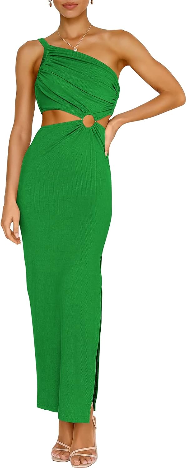 Stylish One Shoulder Maxi Dress for Women - Perfect for Summer