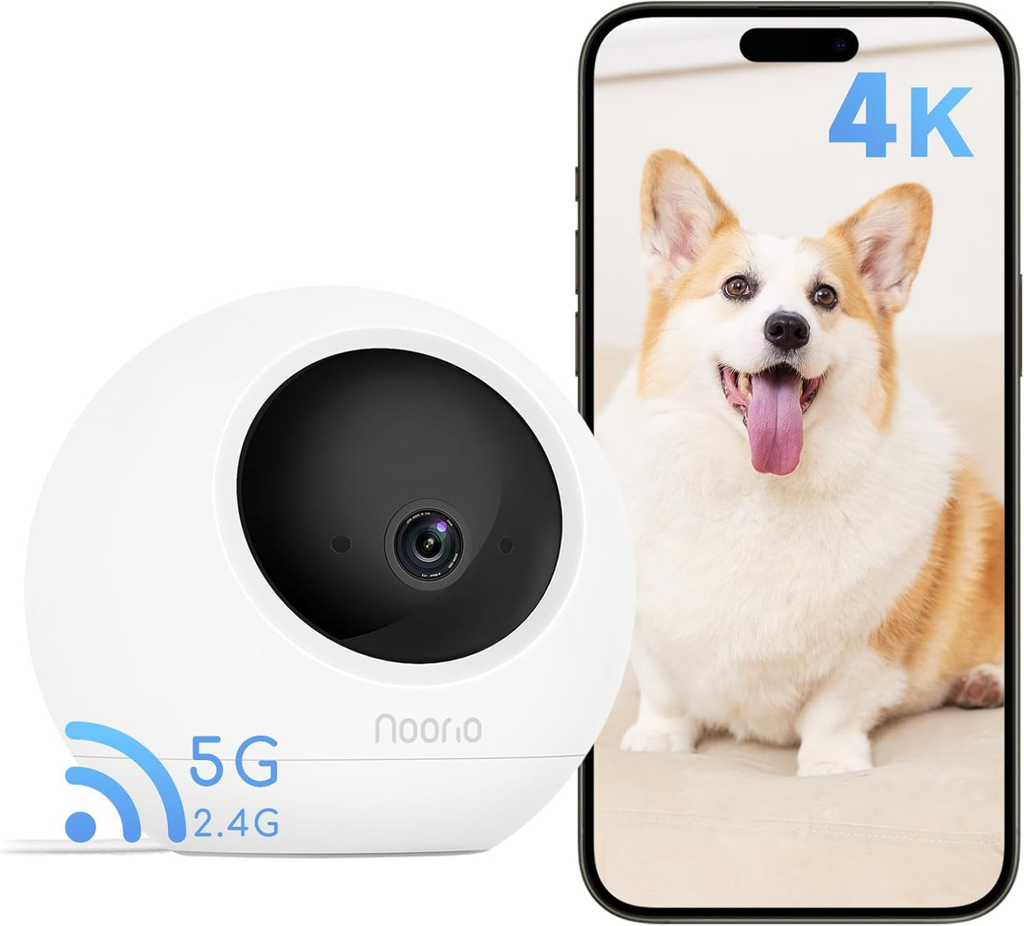 5G Dog Camera: 4K Security, Color Night Vision