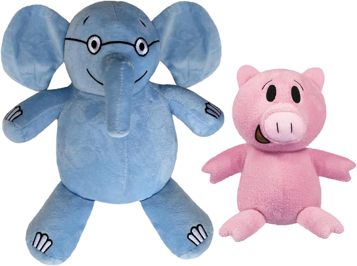 2024 New Blue Elephant and Pink Pig Plush Toys for Kids Fun