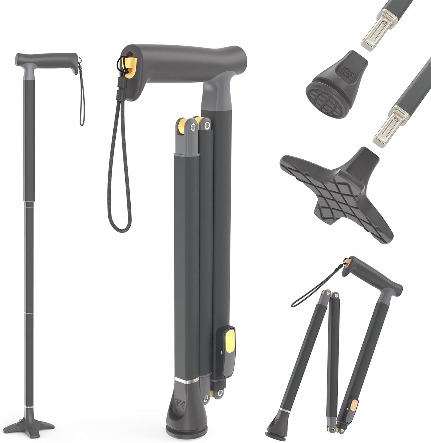 Quick Fold Walking Cane for Men and Women - Stylish & Functional