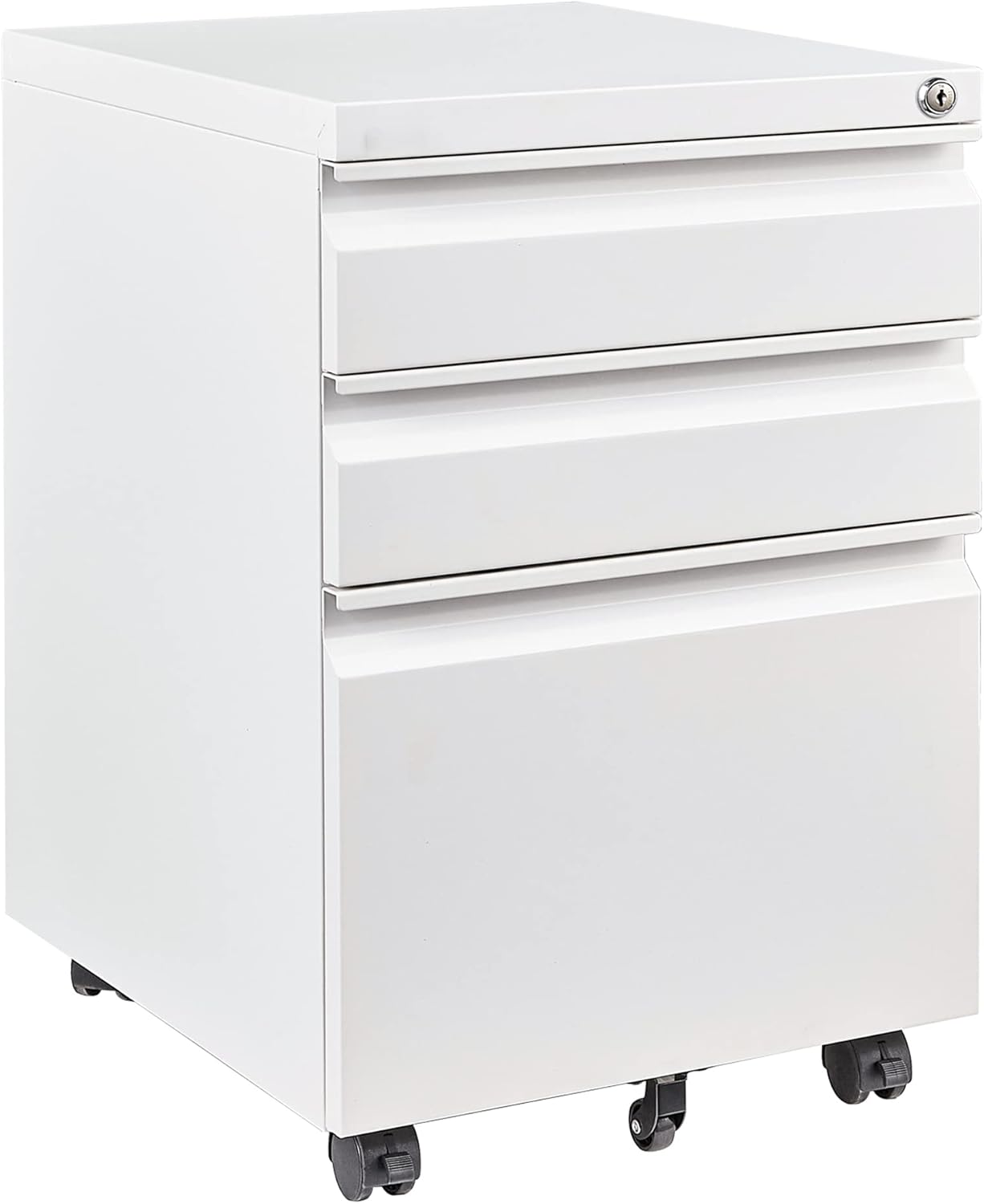 3 Drawer File Cabinet with Wheels for Home Office Organization