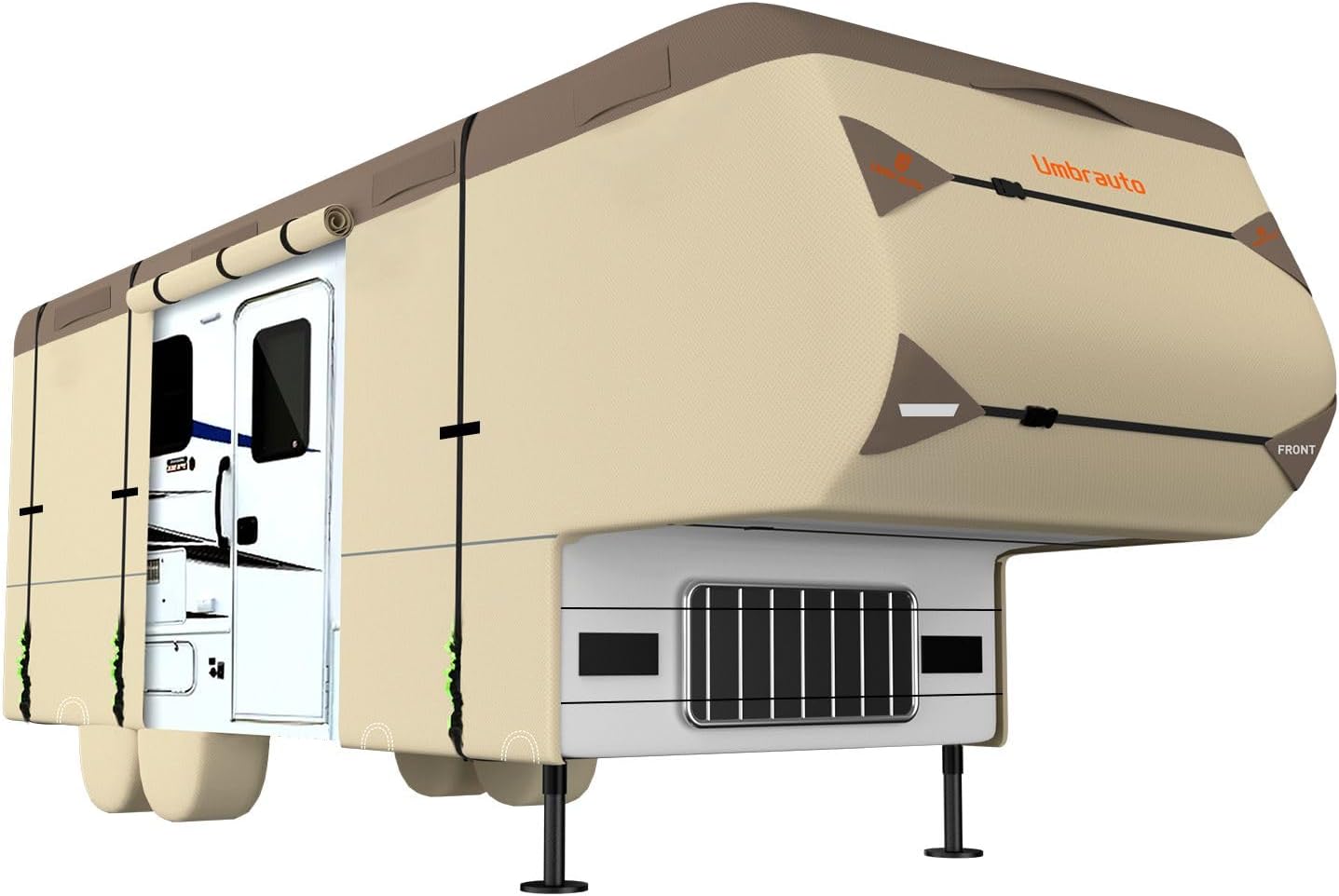 Umbrauto 5th Wheel RV Cover for 37ft to 40ft Trailers with Accessories