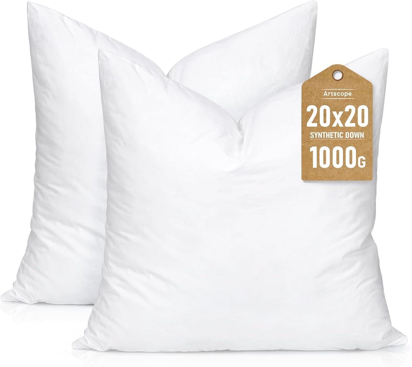 Artscope Synthetic Down Pillow Insert for Luxurious Comfort