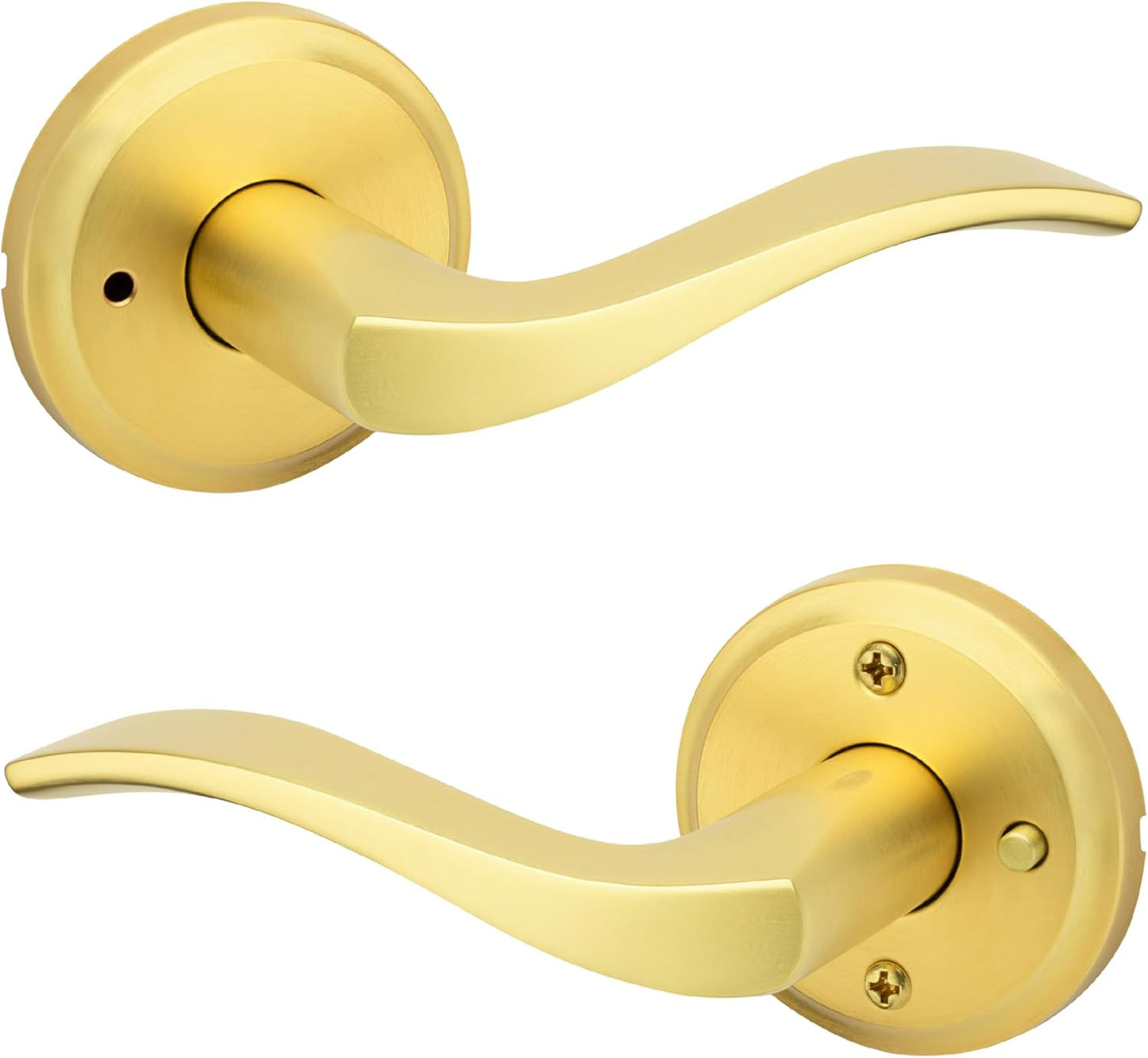 Kwikset Sedona Interior Privacy Door Handle with Lock for Bedrooms