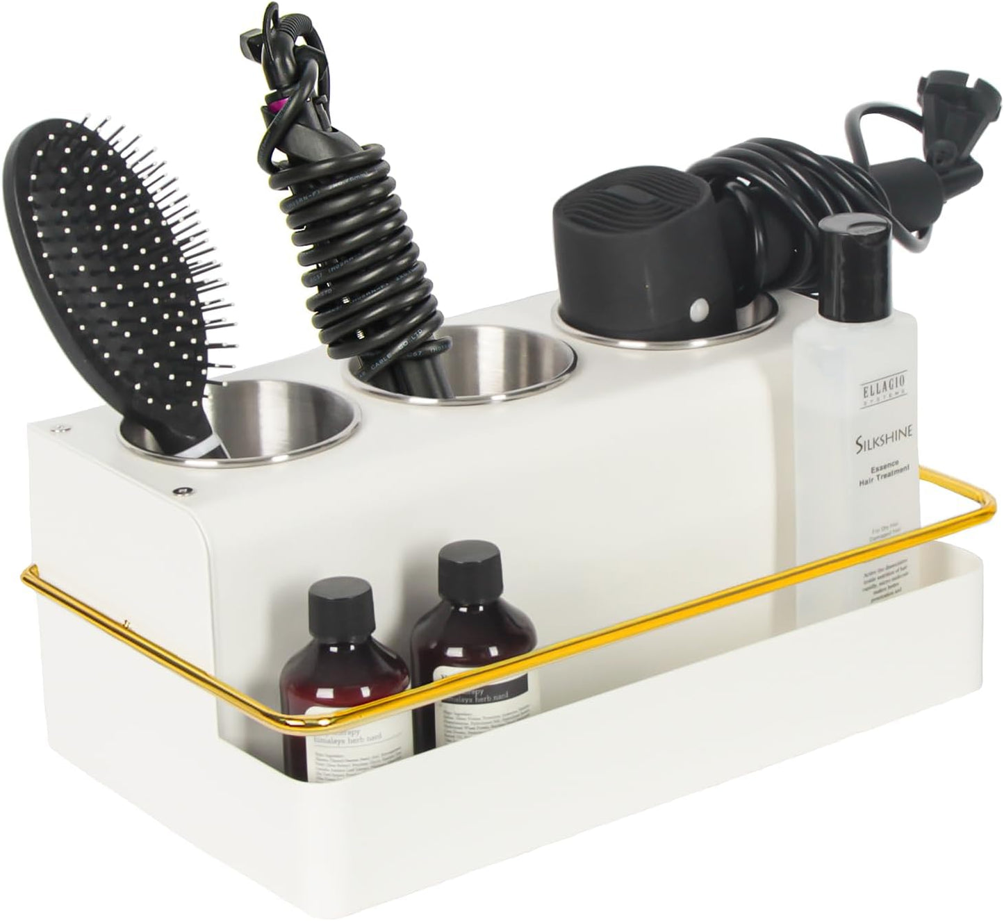Metal Hair Tool Organizer Stand with Steel Cups