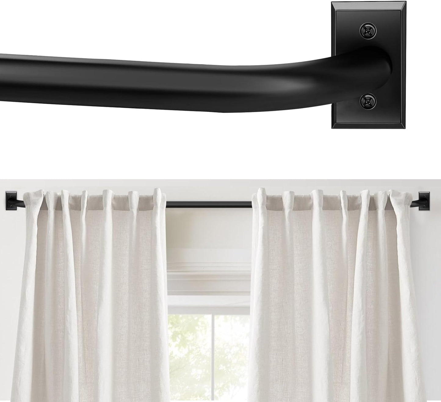 Adjustable Extra Long Blackout Curtain Rod for Modern Homes