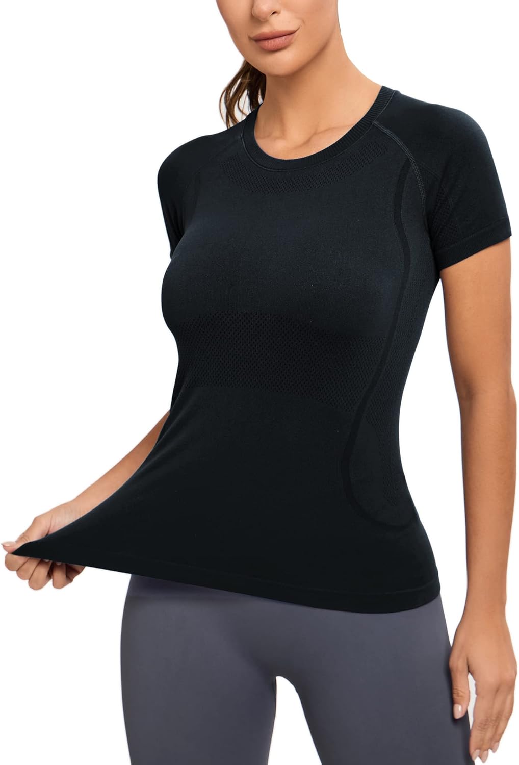 MathCat Seamless Yoga Gym Tee