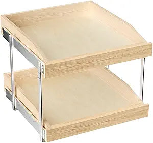 LOVMOR 2 Tier Pull Slide Out Cabinet Organizer for Kitchen Use