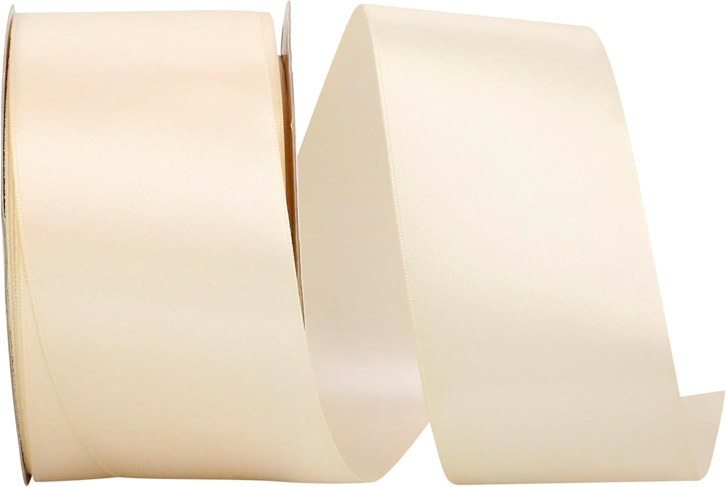 Double Face Satin Ribbon 2-1/2 Inch X 50 Yards in Cream