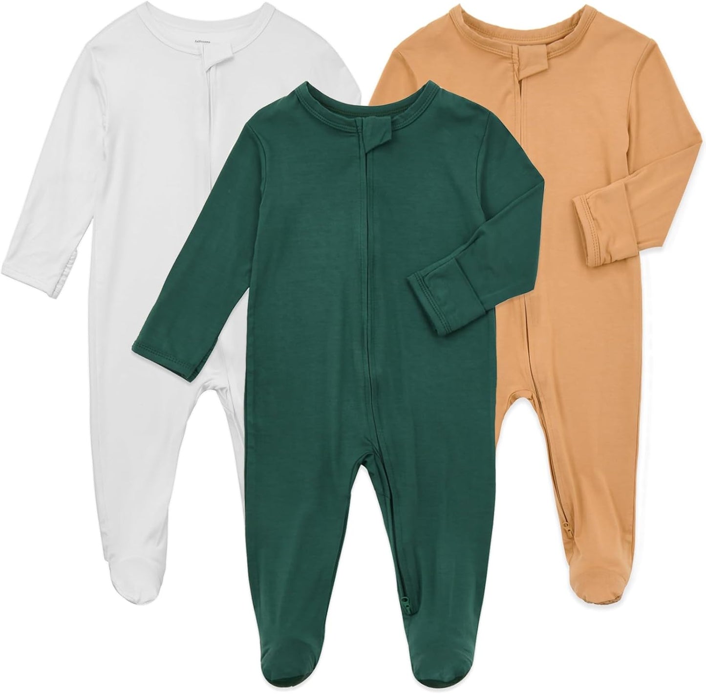 Aablexema Baby Zipper Pajamas Bamboo Rayon for Cozy Sleep