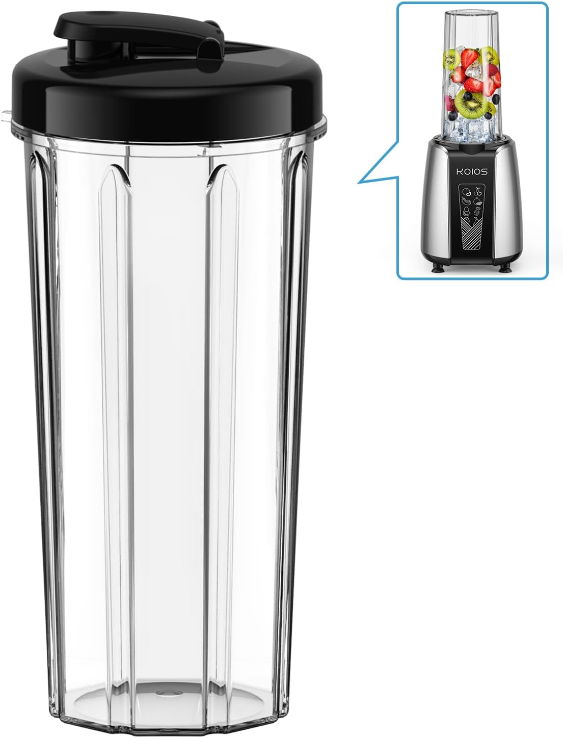 KOIOS BL309B 22oz Smoothie Blender - Big Cup Power