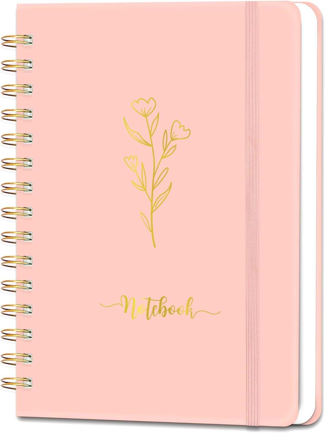 140-Page Pink Hardcover Spiral Journal