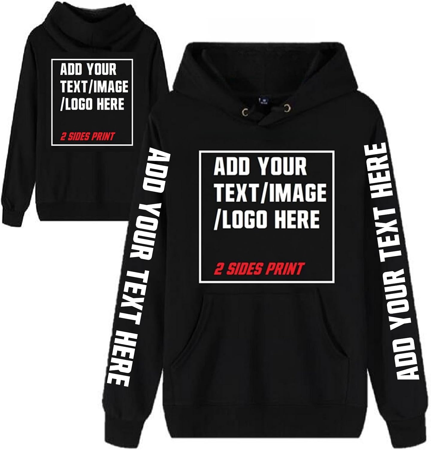 Personalized Custom Hoodie with Text & Pictures