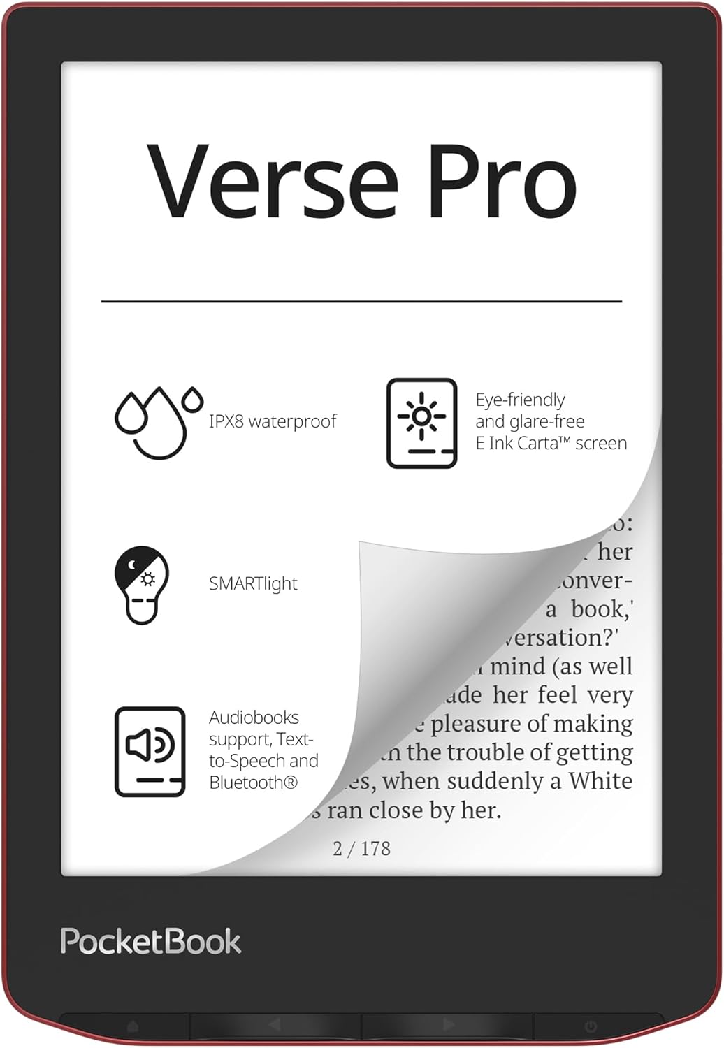 PocketBook Verse Pro E-Reader: Waterproof & 6in Touchscreen