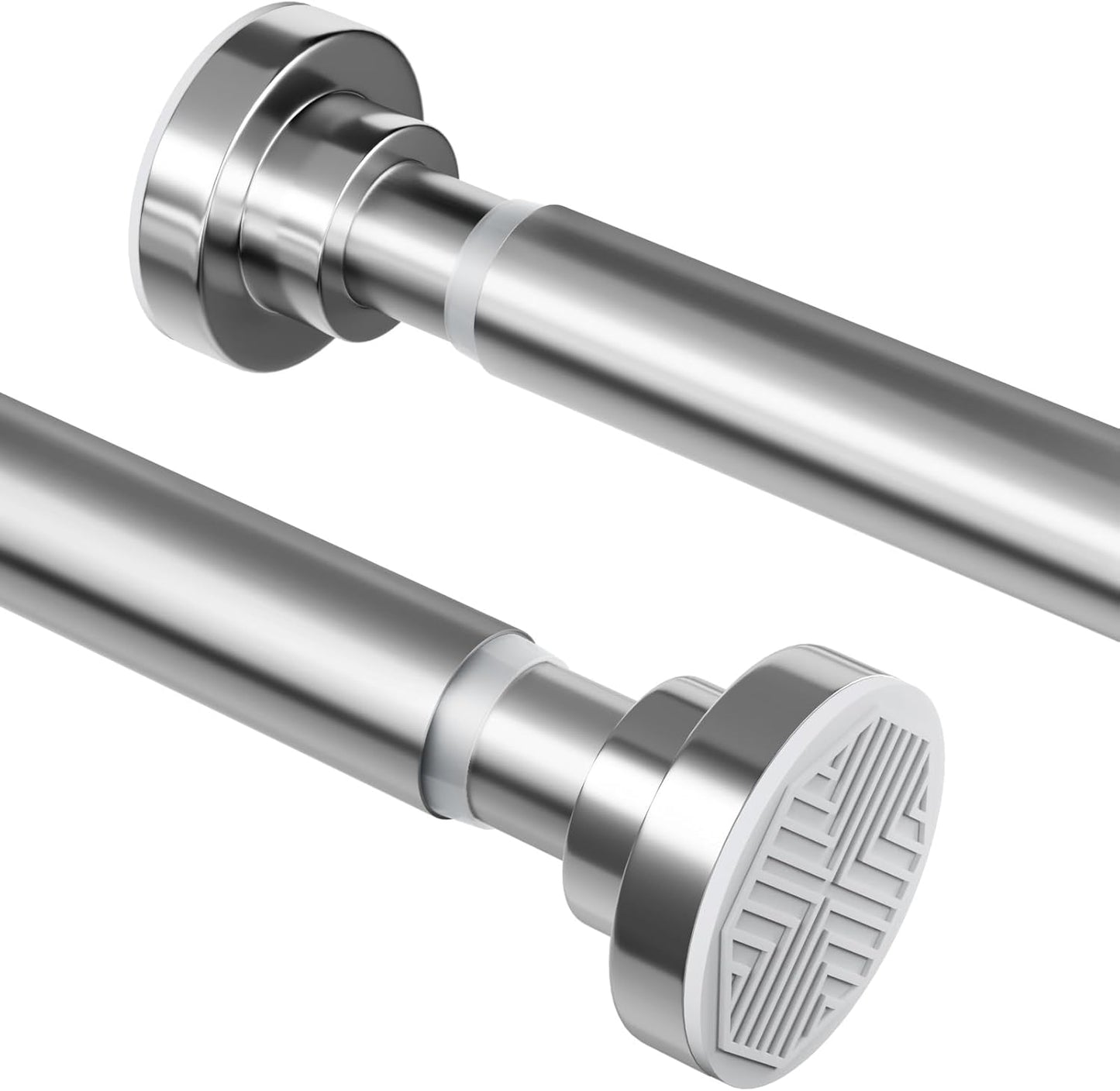 Non-Slip Stainless Steel Shower Rod 26-76 Inch by Solaverano