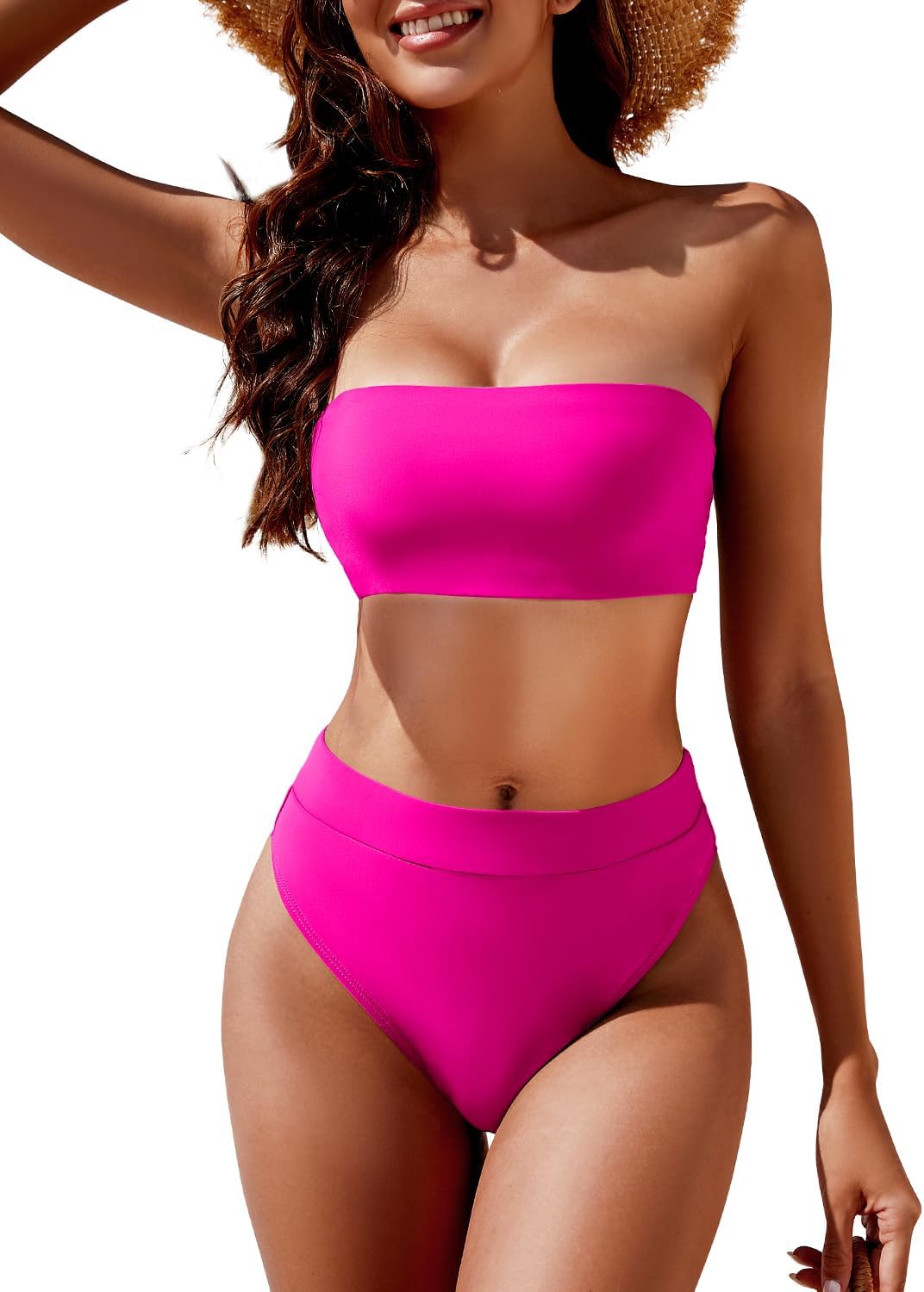 YACUN Women's High Waisted Bikini Swimsuit for Beach Fun