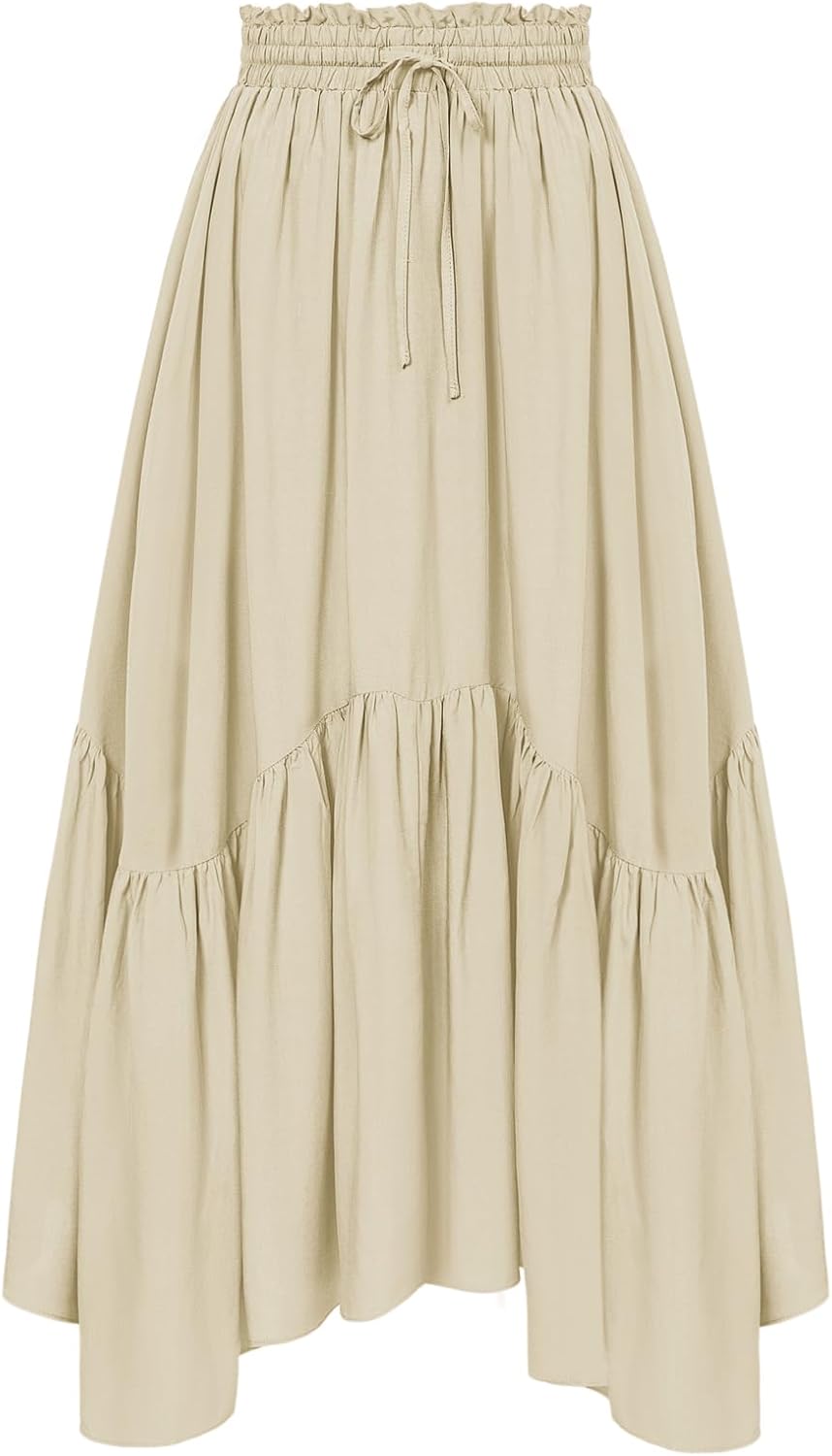 Scarlet Darkness Maxi Skirts for Women High Waist Renaissance Style