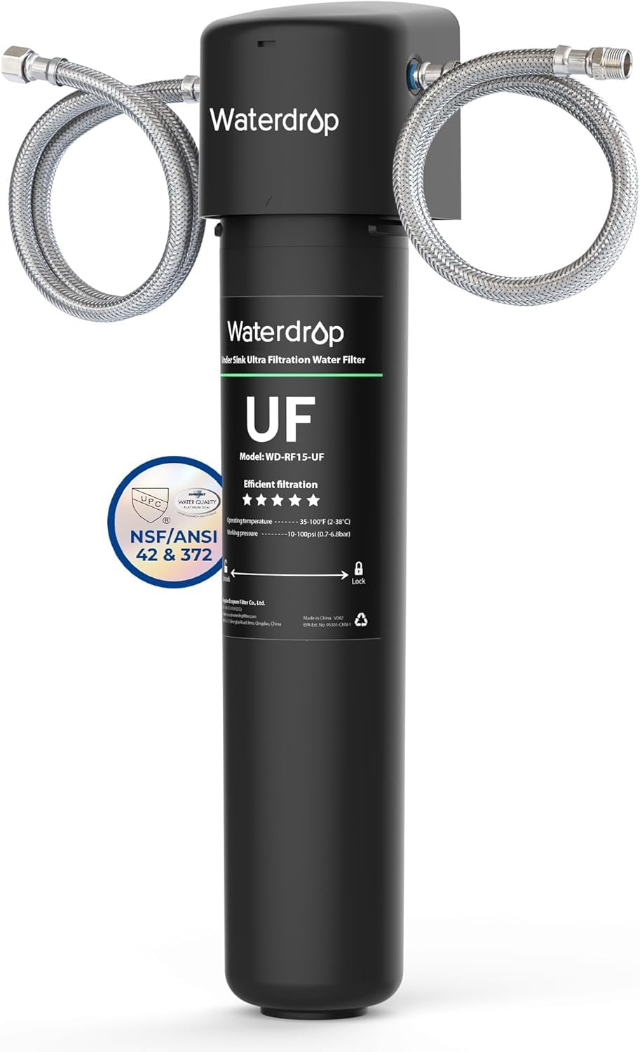 Waterdrop 15UA-UF Ultra Filtration Under Sink Water Filter System