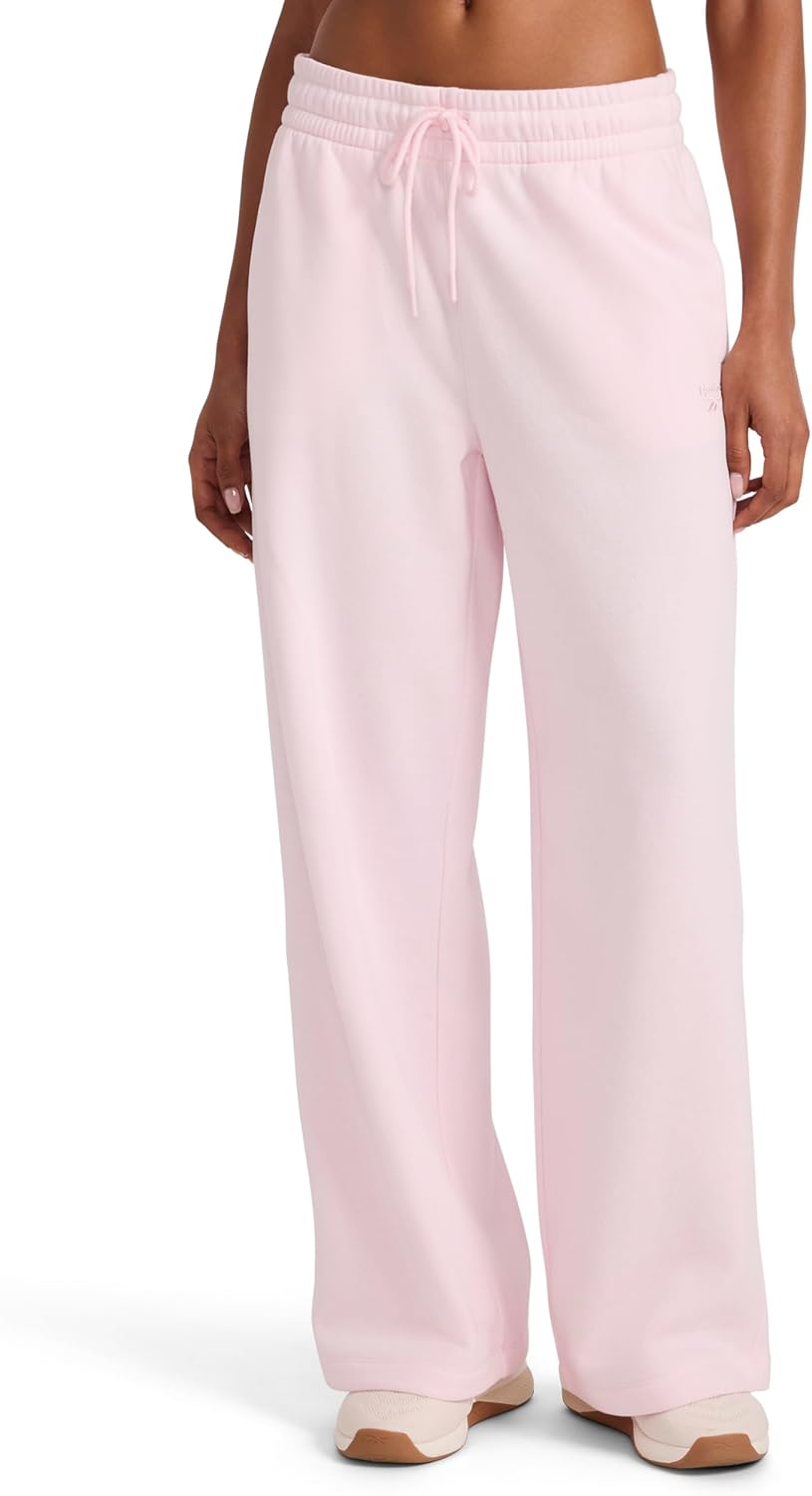 Reebok Womens Tonal Wide Leg Sweatpant for Effortless Style