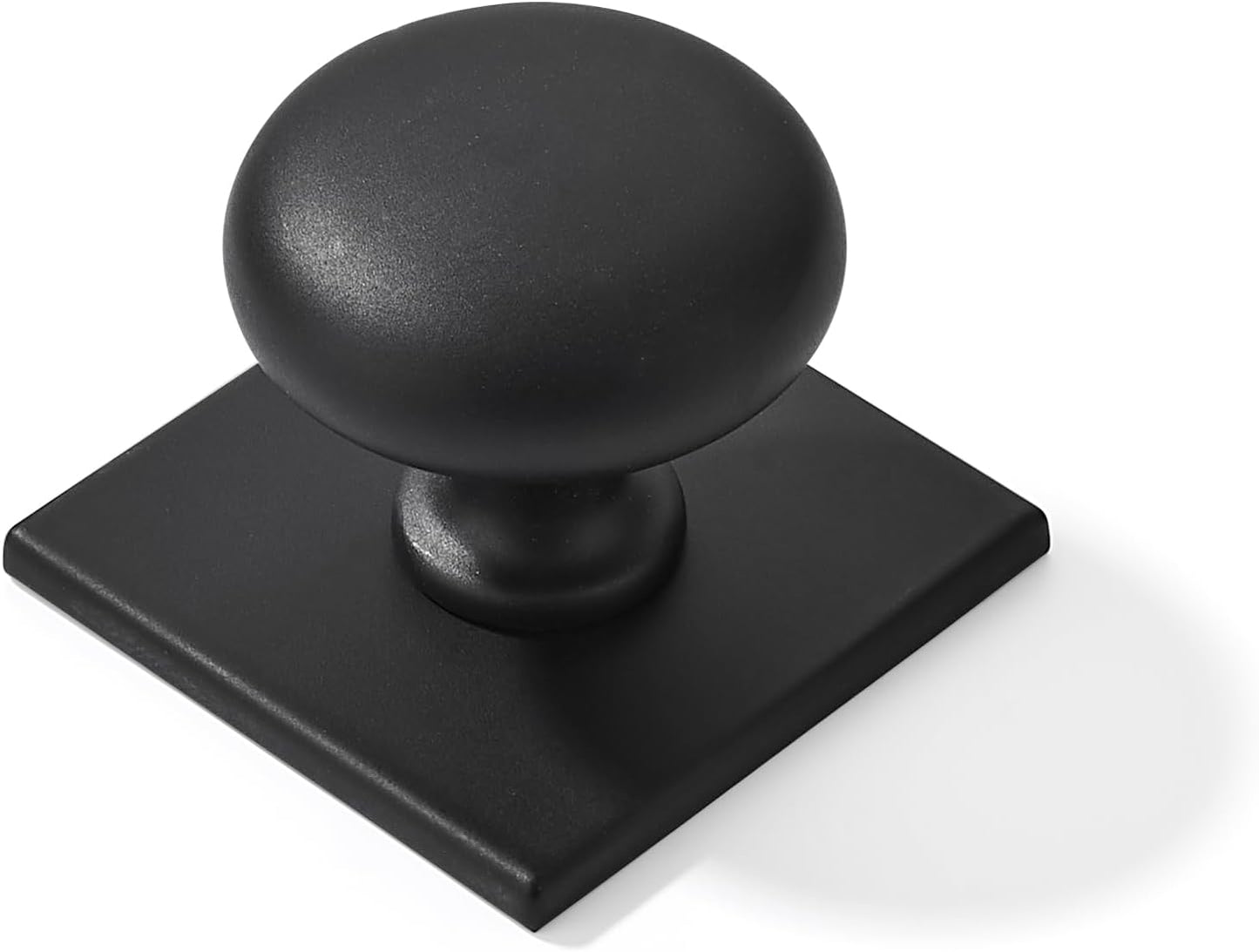 Khtumeware 10 Pack Matte Black Cabinet Knobs with Vintage Backplate