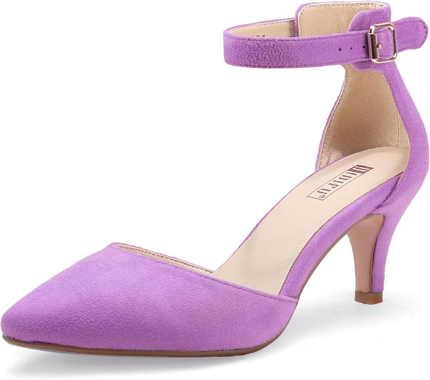 IDIFU Women's D'Orsay Pumps Low Kitten Heels for Dressy Occasions