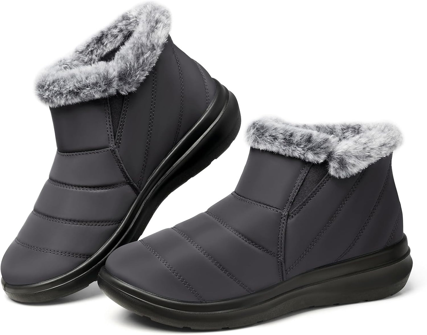 SHIBEVER Winter Waterproof Boots for Women: Stylish Ankle Shoes