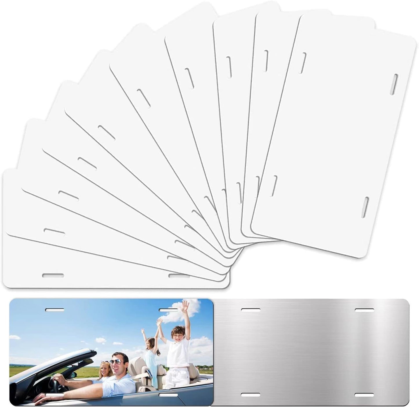 20 Pack Sublimation License Plate Blanks for DIY Designs