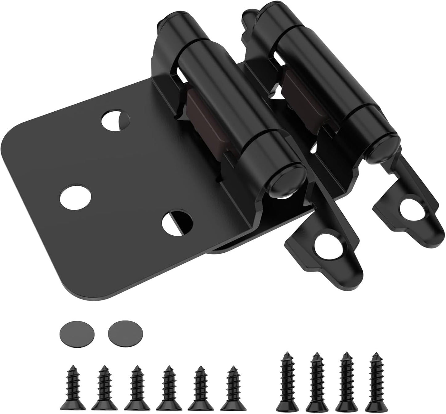 1/2 Overlay Cabinet Hinges - Durable Self Closing Flush Mounts