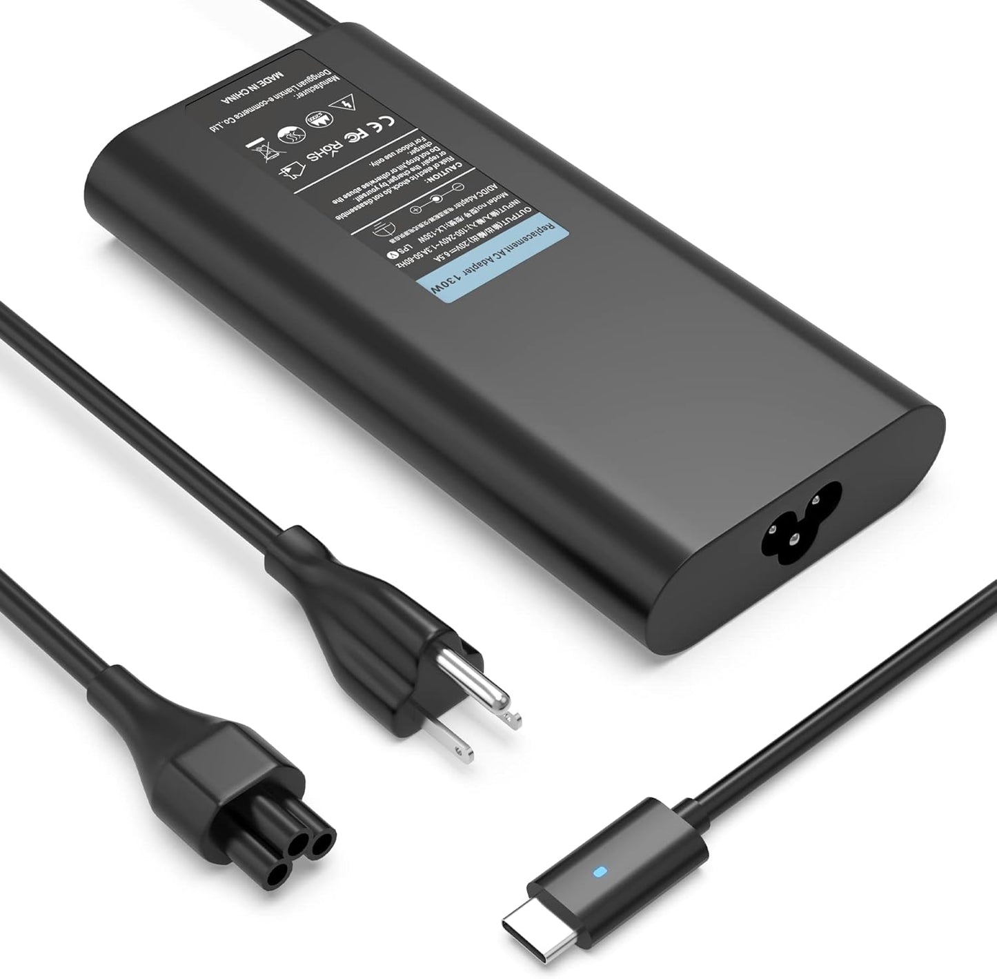 130W Type C Ac Charger for Dell Precision Laptops - Fast Charging