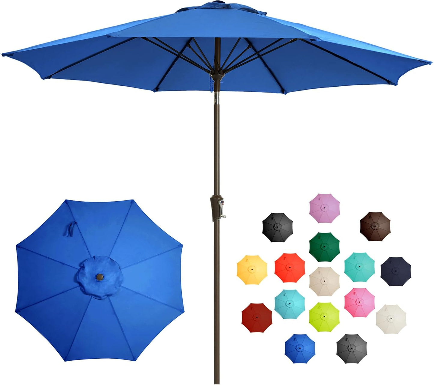 9FT Large Outdoor Patio Umbrella for Sun Protection and Style