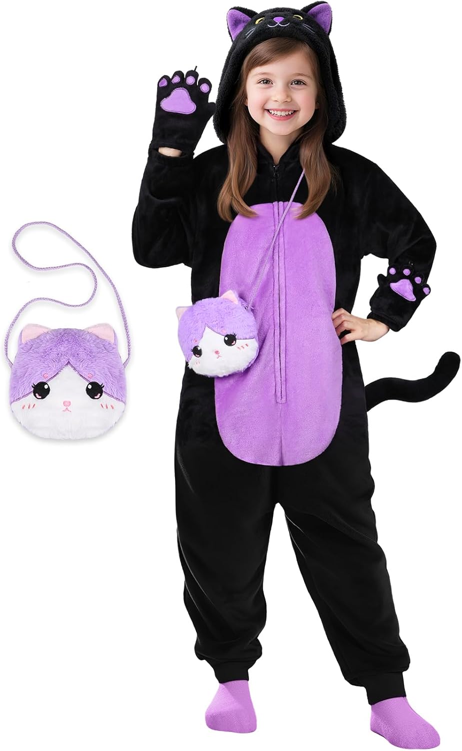 Joycover Black Cat Costume for Girls - Adorable Halloween Fun