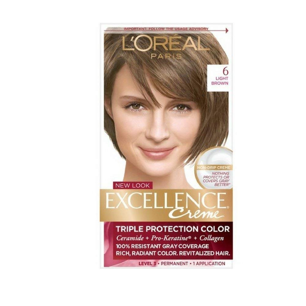 L'Oreal Excellence Creme Light Brown Hair Color for Radiant Hair