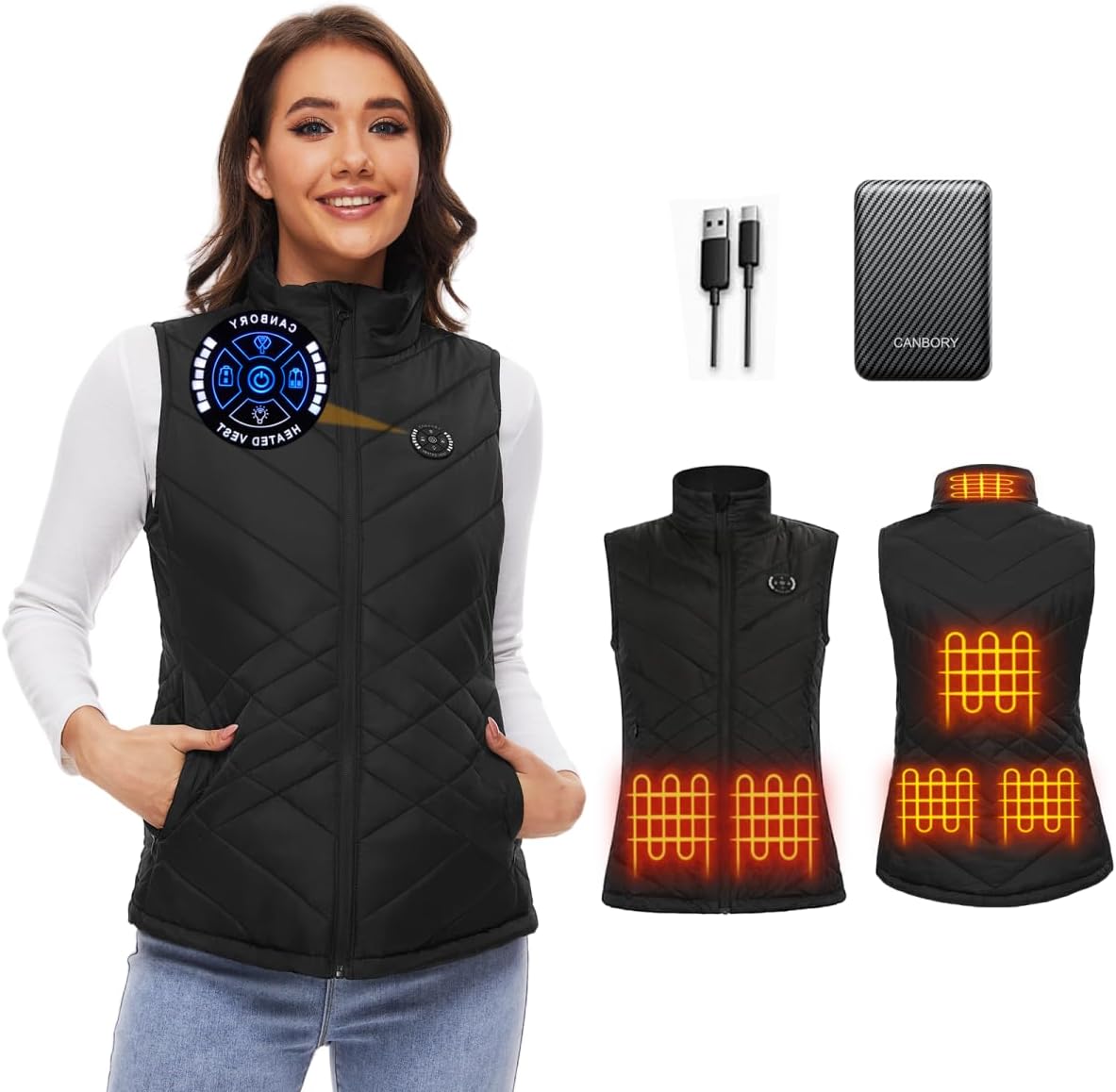 Womens Heated Vest with Smart Controller for Ultimate Warmth
