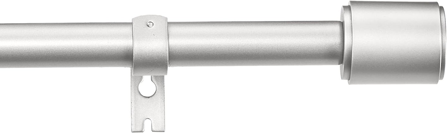 Adjustable 1 Inch Curtain Rods - Extendable 72-144, Nickel