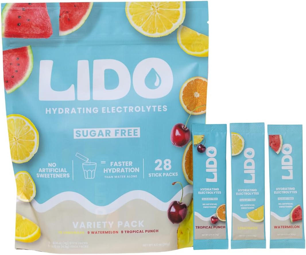 LIDO Variety Pack Electrolyte Powder for Clean Hydration