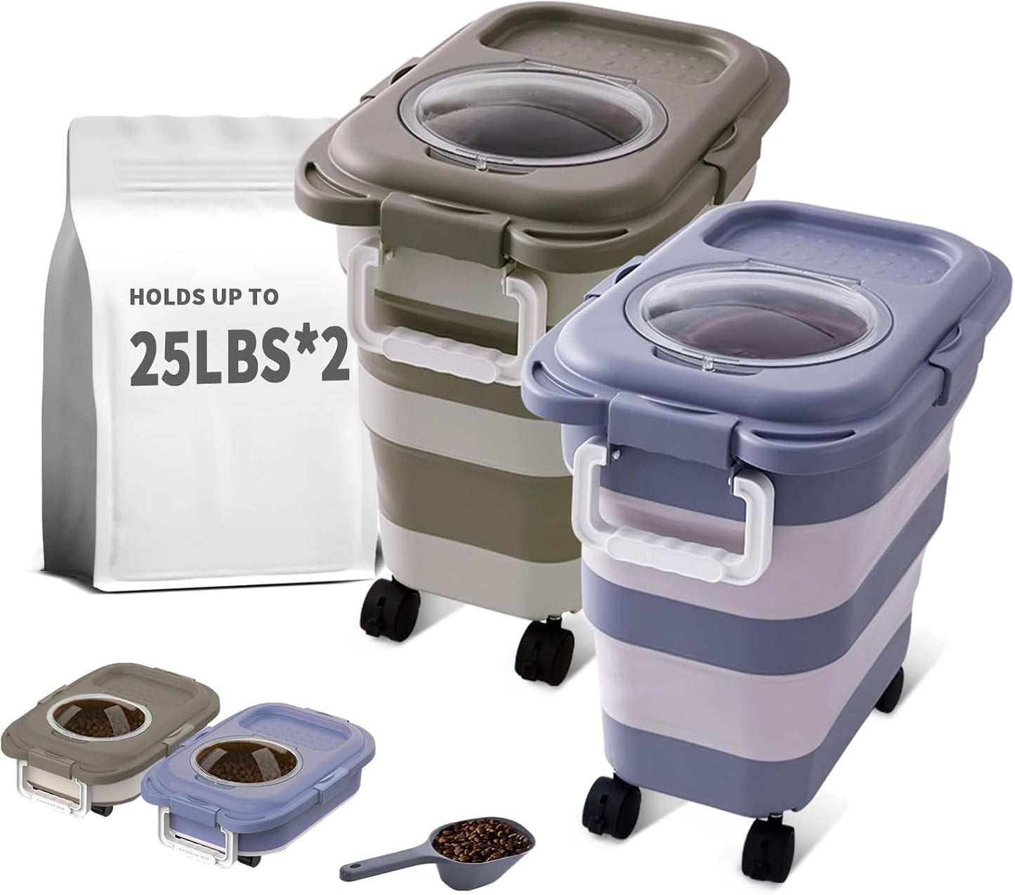 25 Lbs Dog Food Storage Container for Fresh Pet Food