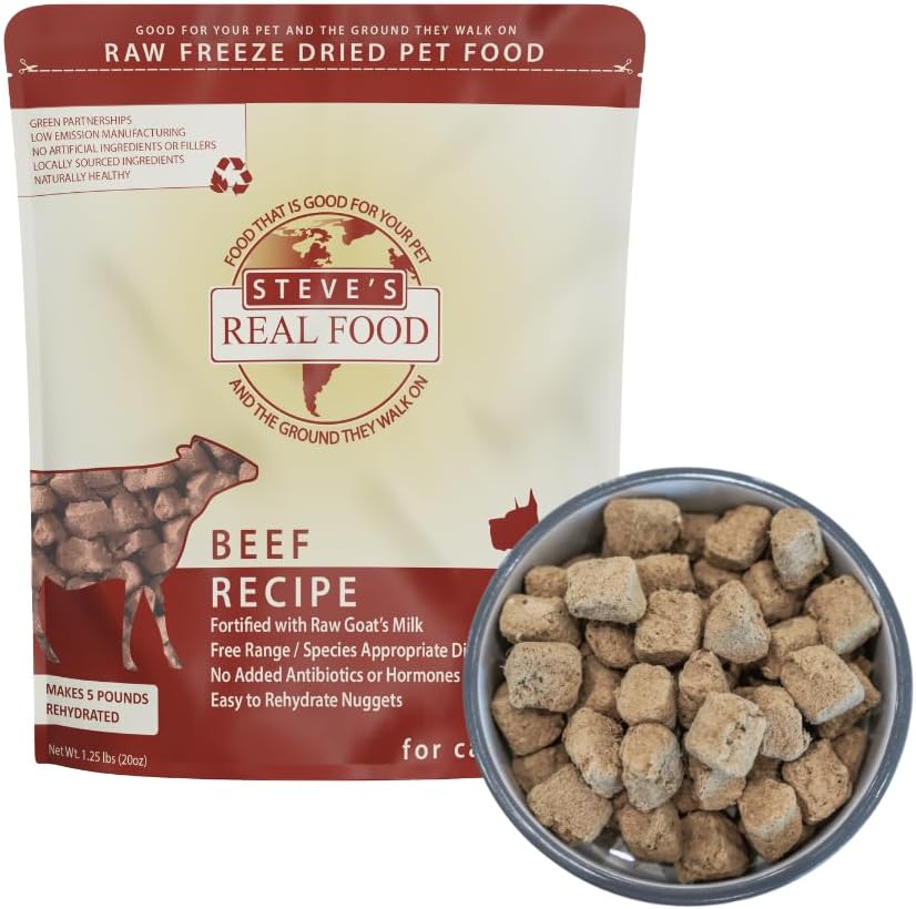 Steve's Real Food Freeze-Dried Raw Nuggets for Dogs and Cats