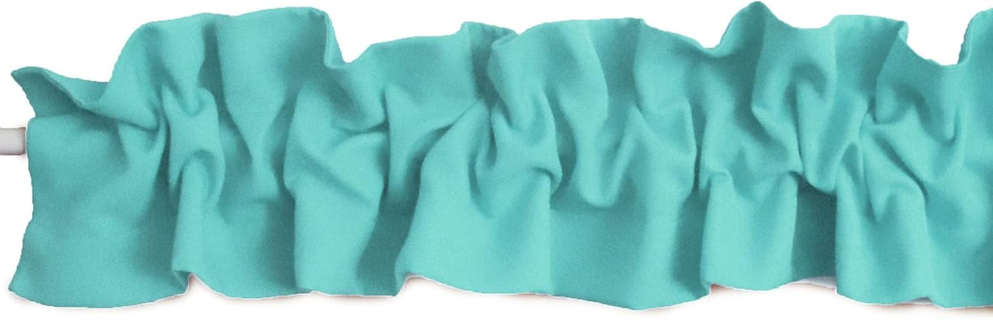 Solid Poplin Sleeve Topper Window Valance for Home Decor