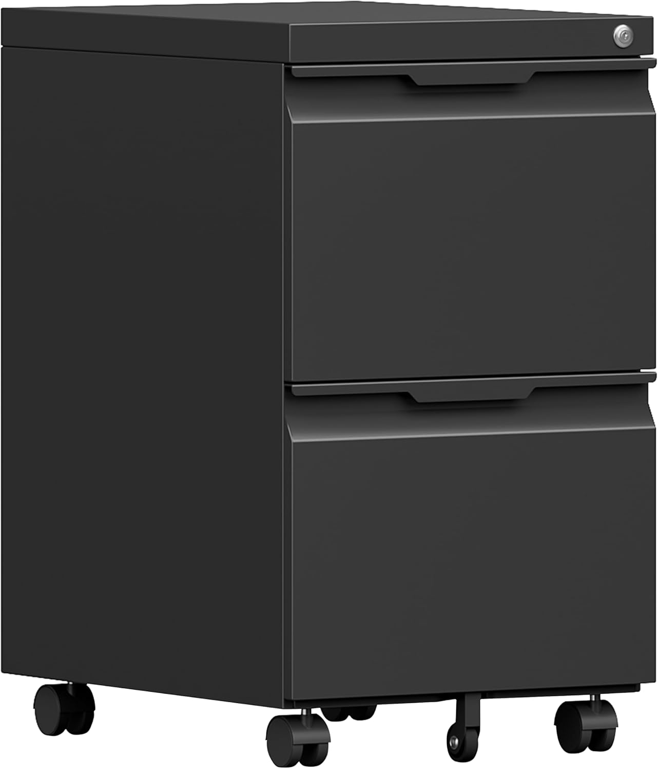 Kooyon Lockable 2-Drawer Rolling File Cabinet - Organize Office Files Easily!