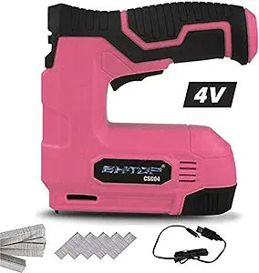 BHTOP Pink Cordless Brad Nailer: Powerful Electric Stapler