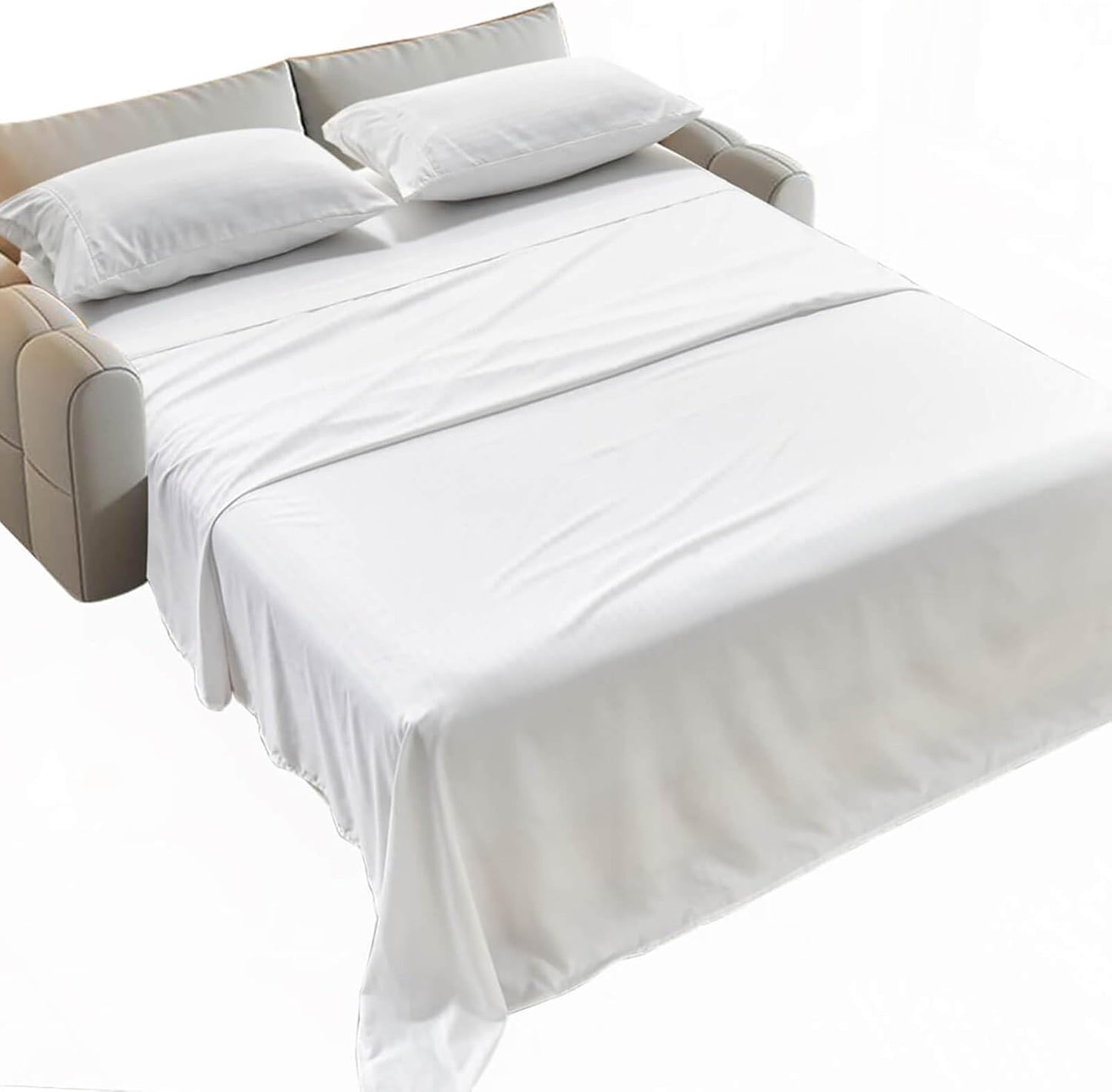 Kingnex Striped Sofa Bed Sheets Queen Set for Sleeper Sofa