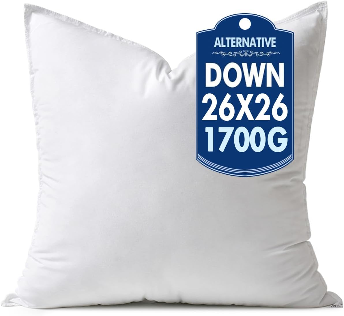 MIULEE 26x26 Down Alternative Pillow Insert for Comfort