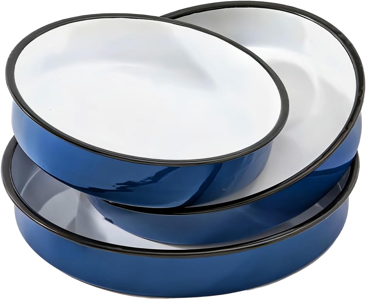 3-Pack Enamel Roasting & Baking Pan Set for All Your Needs