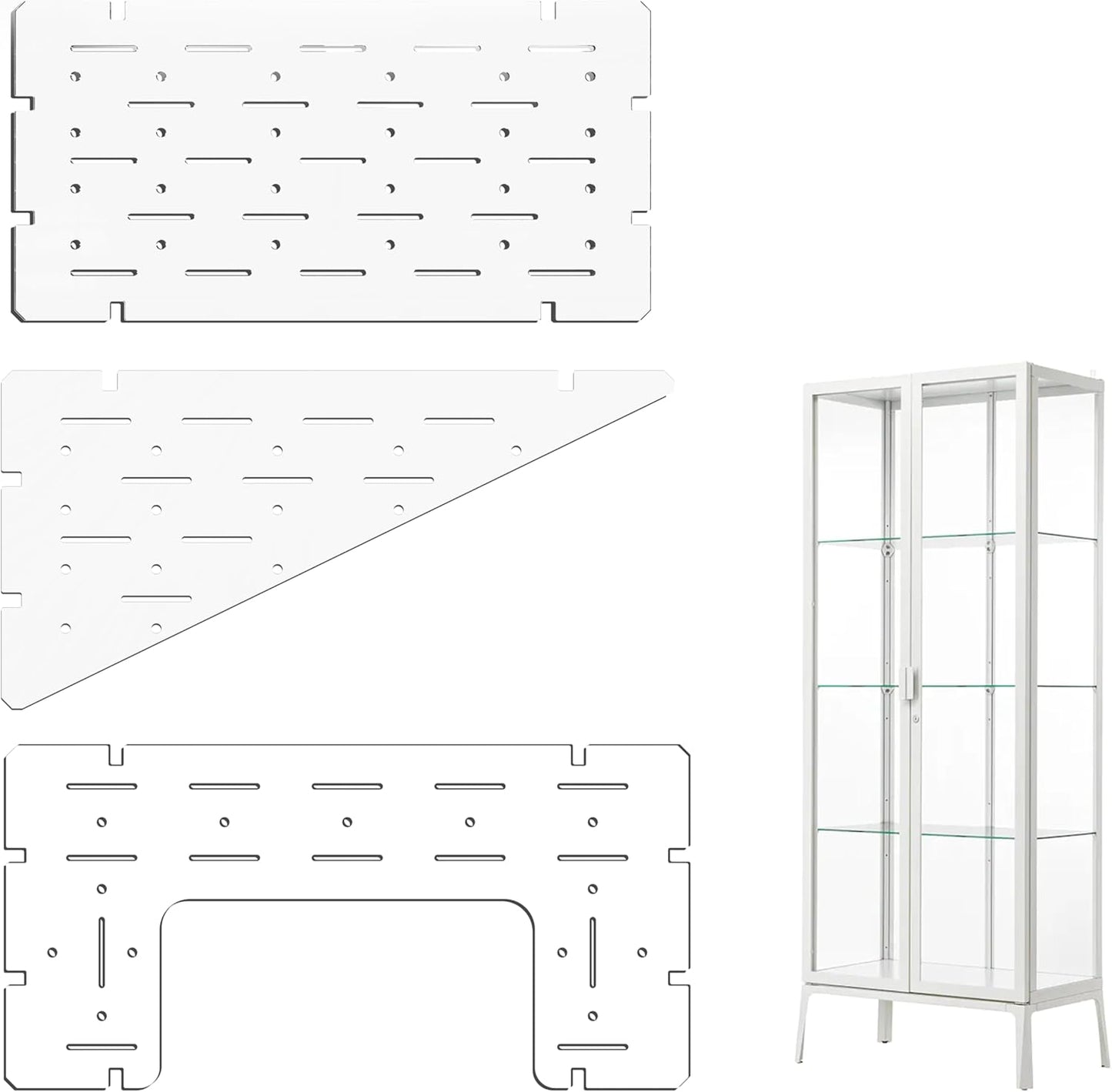 Acrylic Shelves for IKEA Milsbo Tall Greenhouse Cabinet - 3 Pack